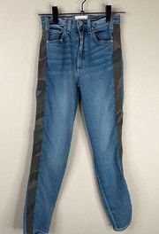 McGuire Womens Ibiza Jeans Size 24 Army Doll Damn Fine High Rise Camo Striped