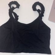 Ruffle Strap Crop Top