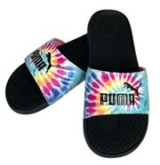 Puma Cool Cat Tie Dye Slides Rainbow Black Size 9