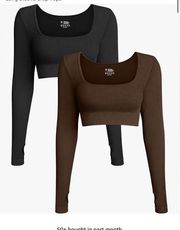 Brown Amazon workout long sleeve