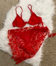 SheIn Red 3 Pc Bikini
