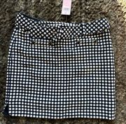 blue polka dot skirt