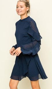 Navy Long Sleeve Dress