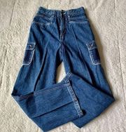 Vintage Y2K Route 66 Cargo High Waisted Jeans