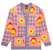 Studio Ghibli Howl's Moving Castle Diamonds & Calcifer Cardigan Women’s Size 3X