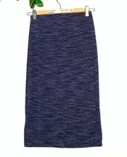 Blue heathered pencil skirt xsp