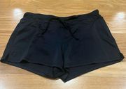 Tropical escape women’s black swim shorts size 10.