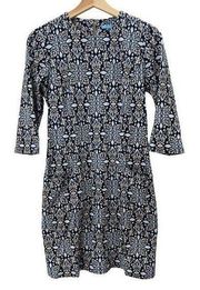 J. MCLAUGHLIN Medallion Print Spandex Knee Length Dress Size Small