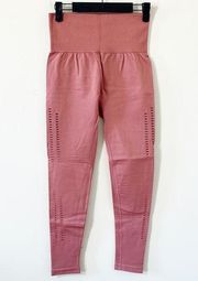 Jed North Pink High Rise Eyelet Full Length Seamless Leggings Size M/L