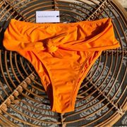 WeWoreWhat Riviera Orange Bikini Bottom L