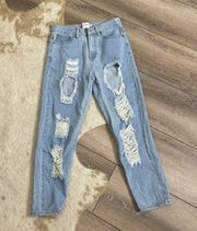 Princess Polly straight leg distressed mom jeans