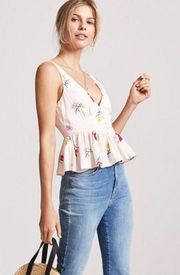 NWT Floral Peplum Top