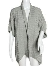 Apt 9 Sweater Womens XL Open Cardigan Gray Open Knit Casual Neutral Minimalist