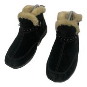 Easy Spirit Women's Black Faux Fur Bootie Shoes Size 6.5