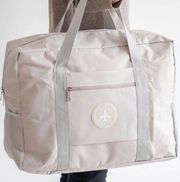 Travel Duffle Weekender Bag Beige