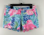 Lilly Pulitzer Shorts Womens Size 4 Colorful Buttercup Beach Preppy Scalloped