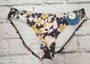 NEW Decree Women's Size Small Floral Bikini Bottom Separate Scrunch Butt Hipster