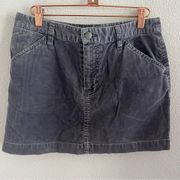 Vintage Lacoste Corduroy Mini Skirt Blue Gray 38/Small