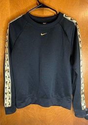 Nike  Black and gold pullover oversized sweatshirt XS