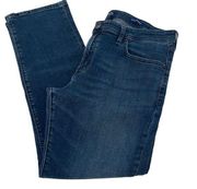 Chaps Womens Slim Straight Jeans Denim Medium Wash Stretch Blue Size 38x32