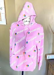 Polaroid hoodie womens M pink