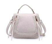 URBAN EXPRESSIONS Vegan Leather Mini Khloe Crossbody Bag Cream Stitching NWT