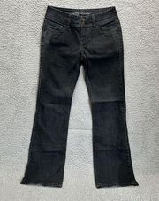 Victorias Secret VS Hipster Jeans Womens Size 4 Faded Black  Bootcut Low Rise