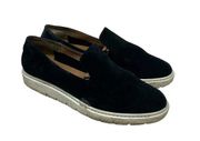 Aquatalia Black Suede Slip On Sneakers Leather Size US 9