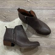 Lucky Brand Chocolate Brown Basel Ankle Booties