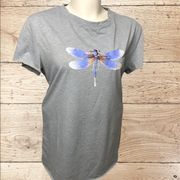 Misslook dragonfly gray tee. Size XL. New no tag