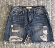 flying monkey distressed denim skirt