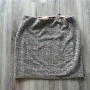 NWOT Express L Brown Tweed High Rise Mini Skirt