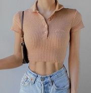 BDG Urban Outfitters Polo Shirt in Tan Size X-Small