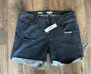 NWT  Marley Denim Jean Shorts Cut Offs Black Wash Women’s 20 W NEW