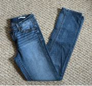 dark wash Virgo Straight Stretch jean