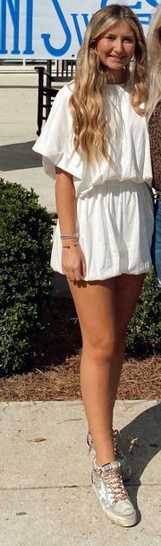 White T Shirt Romper