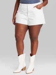 Wild Fable High-Rise Curvy Easy RigidJean Shorts White Women's 20