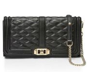 💕REBECCA MINKOFF💕 Black Quilted Love Clutch NWT