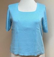 Dress Barn Blue Short Sleeve Sweater