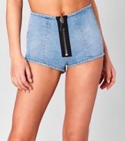 LF CARMAR Constance Denim Zip Front Shorts