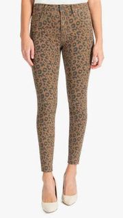 NWT Kut from the Kloth Donna High Rise Ankle Skinny Pant Leopard Print Size 2