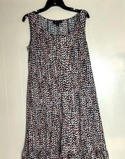 Perceptions Petite Sleeveless Dress with Ruffles on the Hemline Sz PM