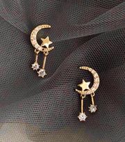 Gold  Moon Earrings