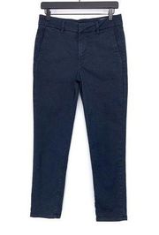 VINCE Classic Chino Twill Crop Pant Dusty Navy Blue 27