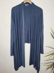 LAmade High-Low Draped Cardigan Blue