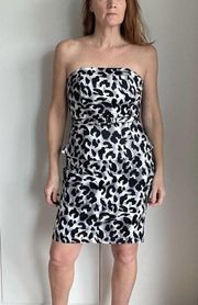 Cach'e Tank & Skirt Set Animal Print Black White Small/6 Clubwear 90s y2k edgy