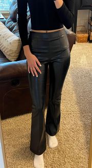 Black Faux Leather Pants