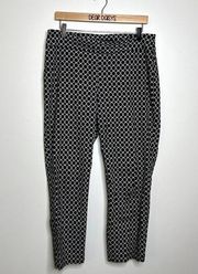 Counterparts Black White Patterned Ankle Pants