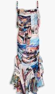 NWT zimmermann postcard draped printed dress