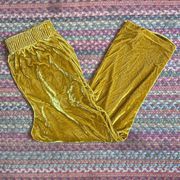 ELODIE MUSTARD VELVET RETRO SOFT PANTS